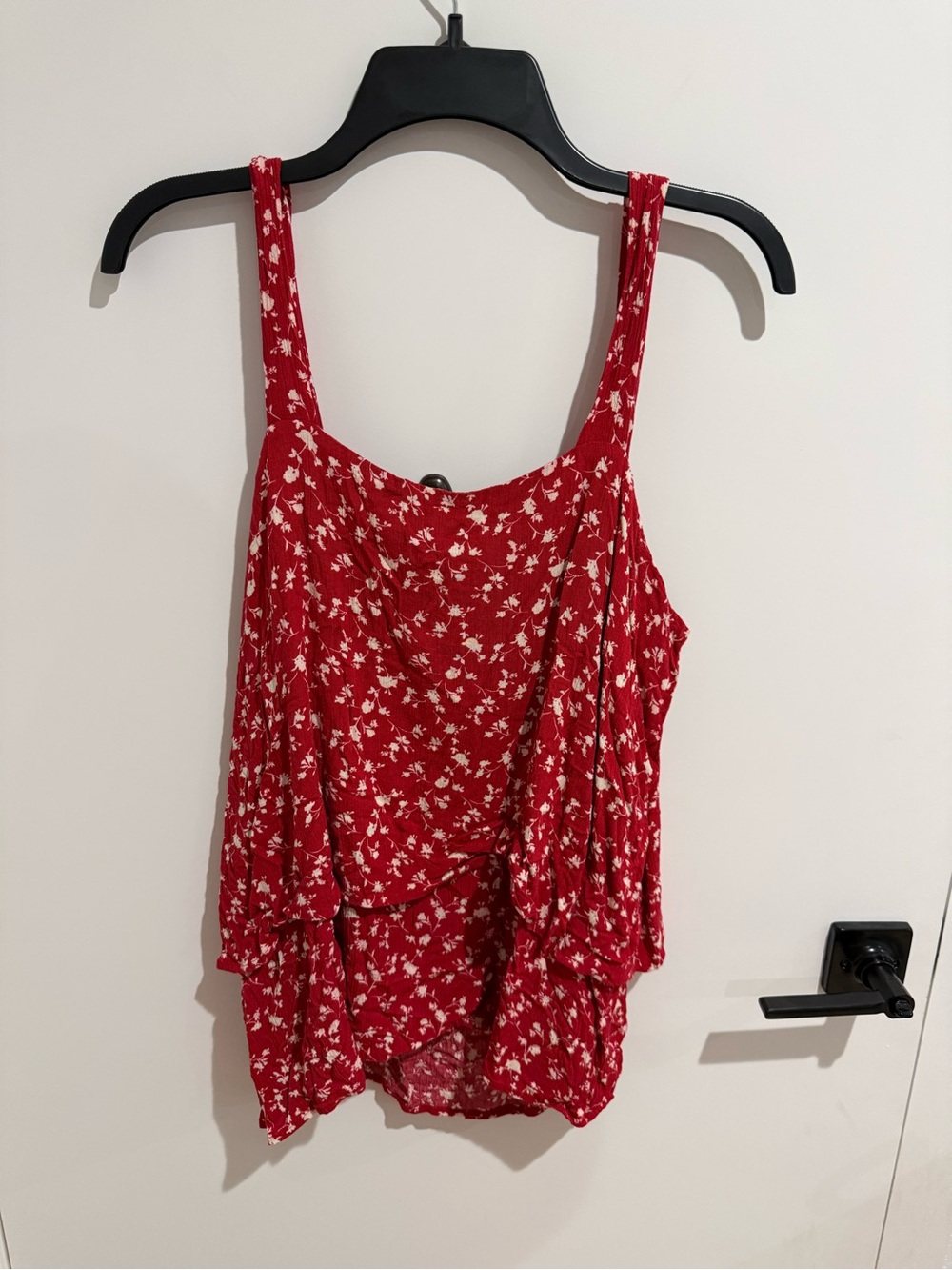bobeau Red Floral Camisole Tank Top